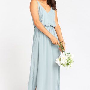 Show Me Your MuMu - Kendall Maxi Dress - XS - Silver Sage Crisp